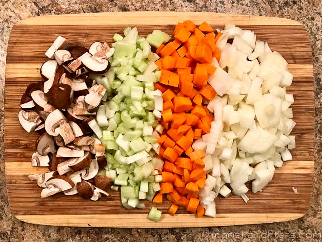 Veggies for Slow Cooker Beef Barley Soup