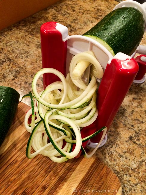 Zucchini in the Spiralizer