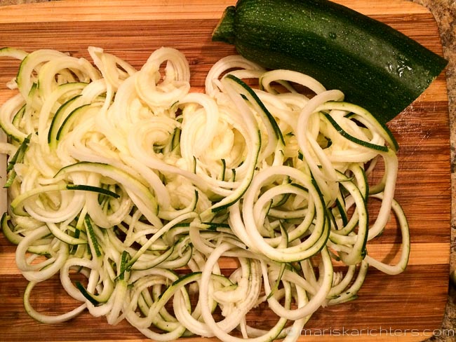 Spiralized zucchini